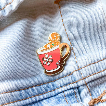 Gingerbread Man & Gingerbread Martini Hard Enamel Pin by Cocktail Critters