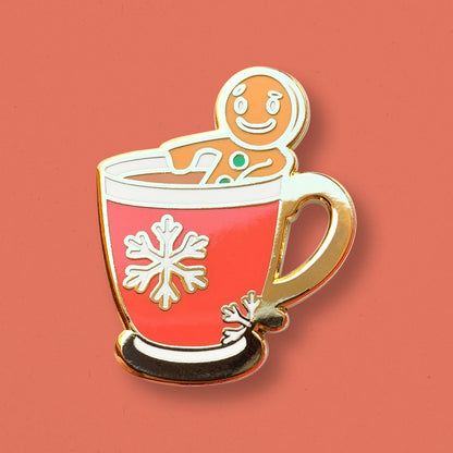 Gingerbread Man & Gingerbread Martini Hard Enamel Pin by Cocktail Critters