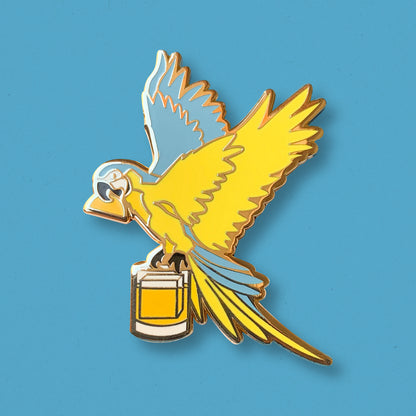 Parrot & Gin n' Juice Cocktail Hard Enamel Pin by Cocktail Critters