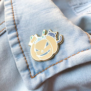 Pumpkin Punch & Black Cat Hard Enamel Pin by Cocktail Critters