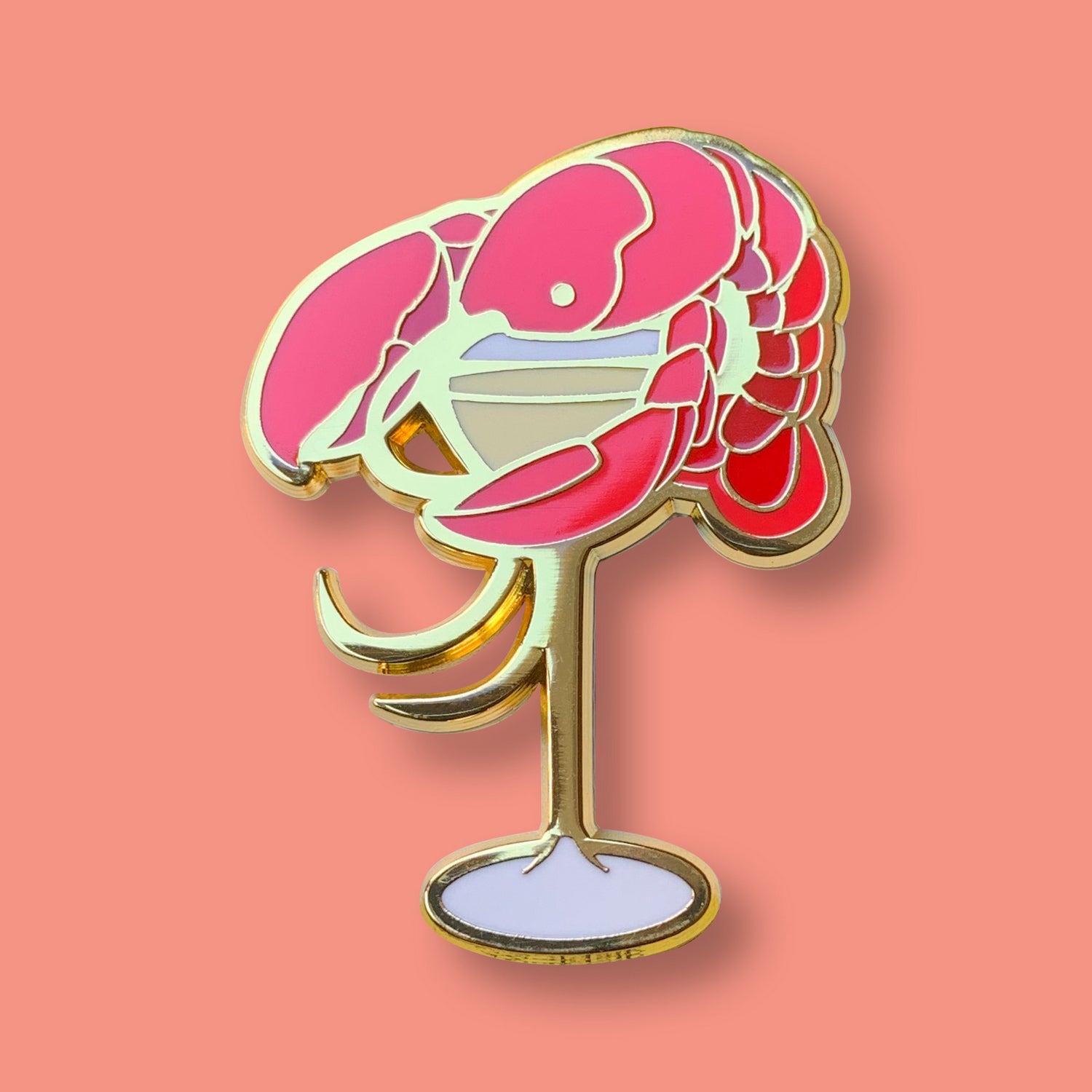 Lobster & Lemon Drop Enamel Pin by Cocktail Critters