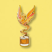 Phoenix & Smokey Old Fashioned Hard Enamel Pin by Cocktail Critters