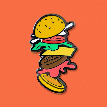 Hamburger Food Frenzy Enamel Pin by Really Good Pins