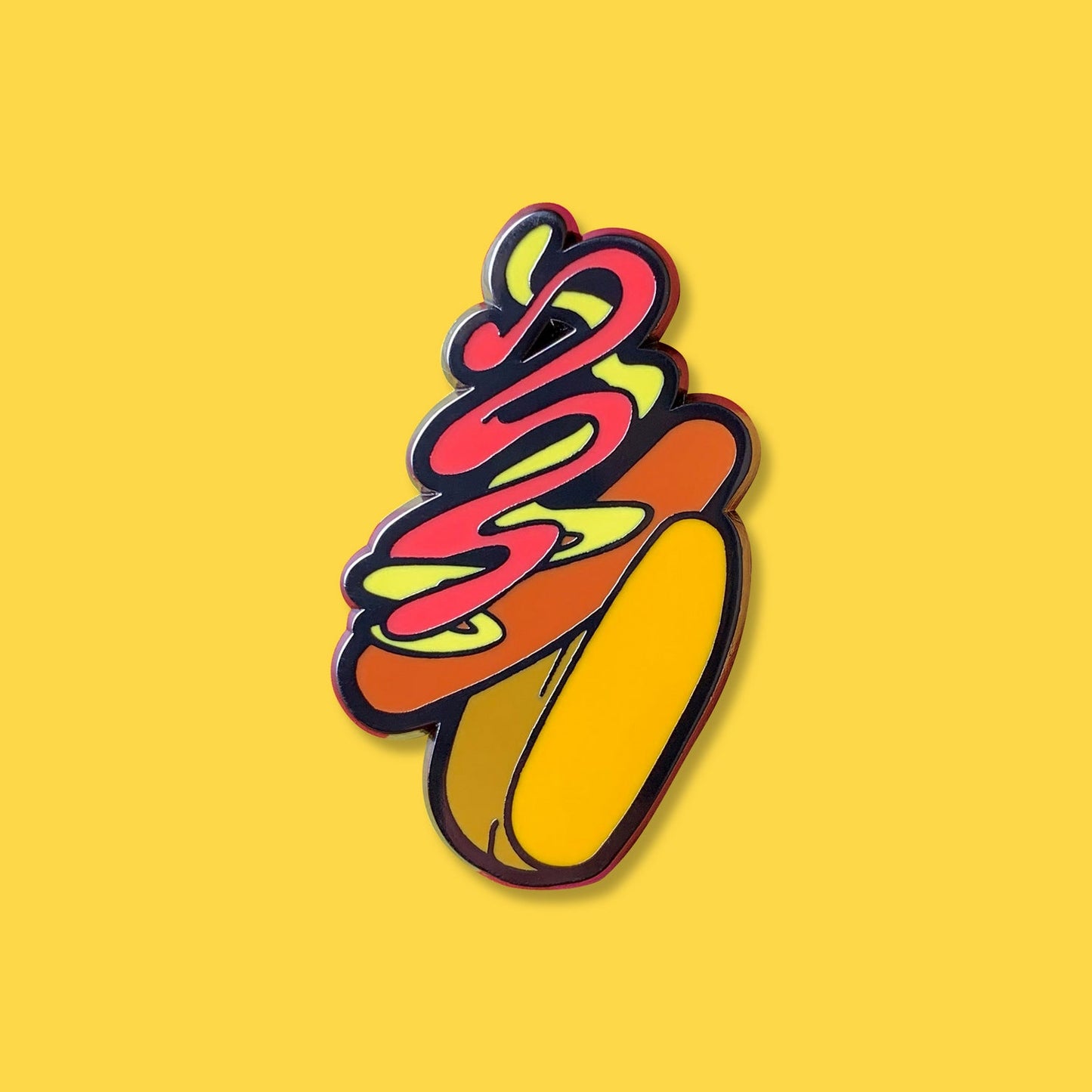 Hot Dog Food Frenzy Enamel Pin by Really Good Pins