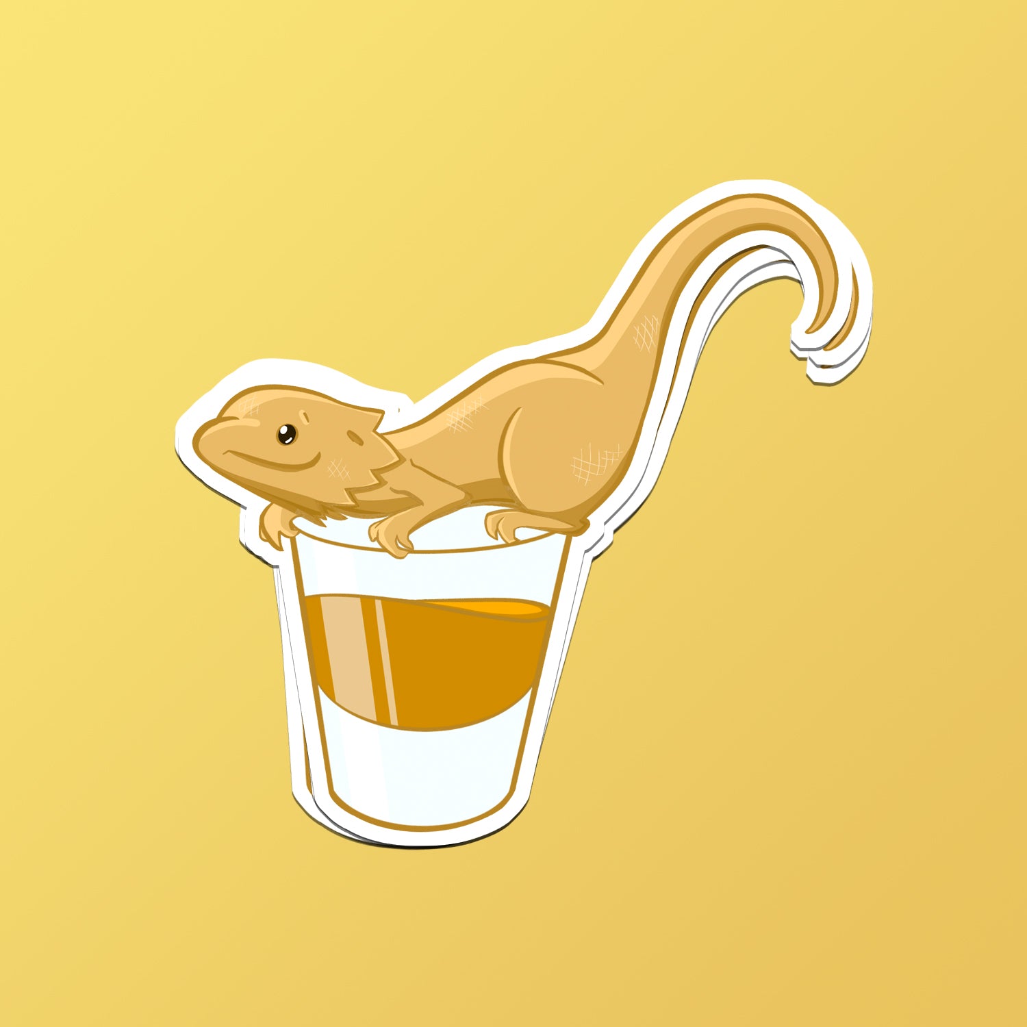 Bearded Rum Dragon Sticker by Cocktail Critters