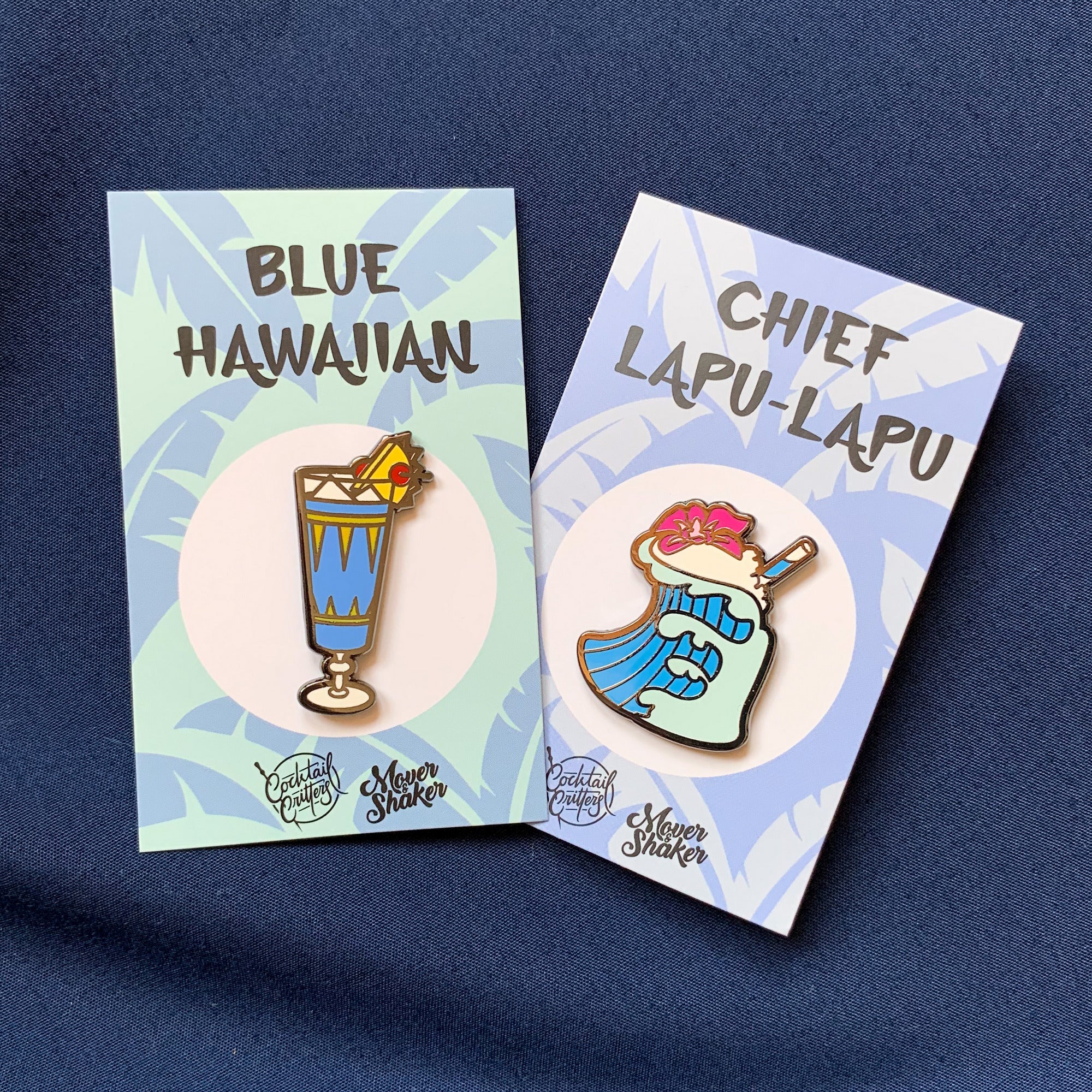 Tiki Pin Set (Blue)