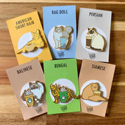 Coffee Cat Pin Set
