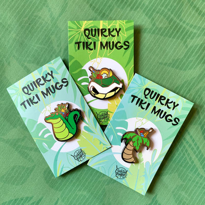 Quirky Tiki Pin Set (Green)