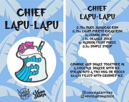 Chief Lapu-Lapu Cocktail Enamel Pin by Cocktail Critters