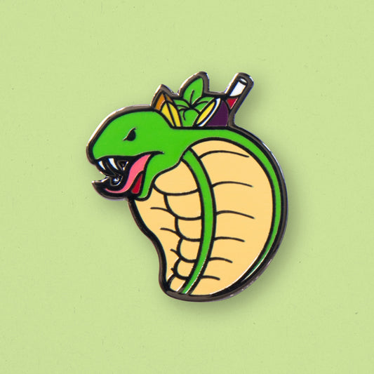 Cobra's Fang Cocktail Enamel Pin by Cocktail Critters