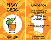 Navy Grog Cocktail Enamel Pin by Cocktail Critters