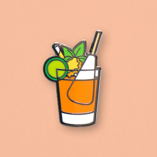 Navy Grog Cocktail Enamel Pin by Cocktail Critters