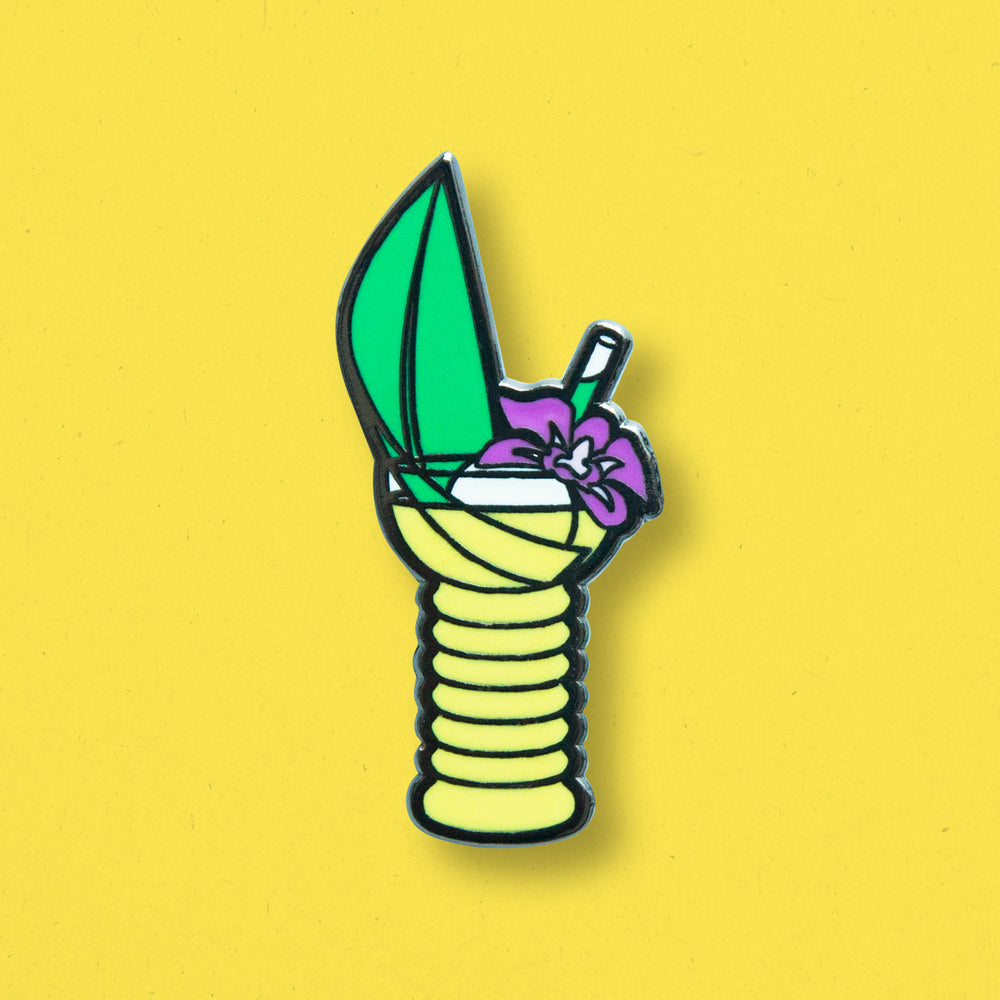 Pearl Diver Cocktail Enamel Pin by Cocktail Critters