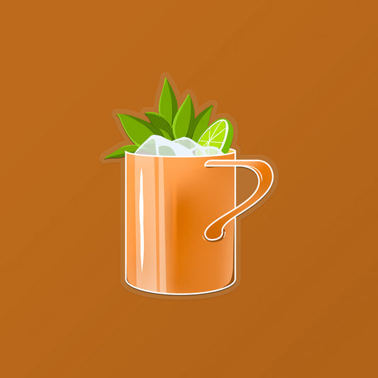 Moscow Mule Cocktail Sticker by Cocktail Critters