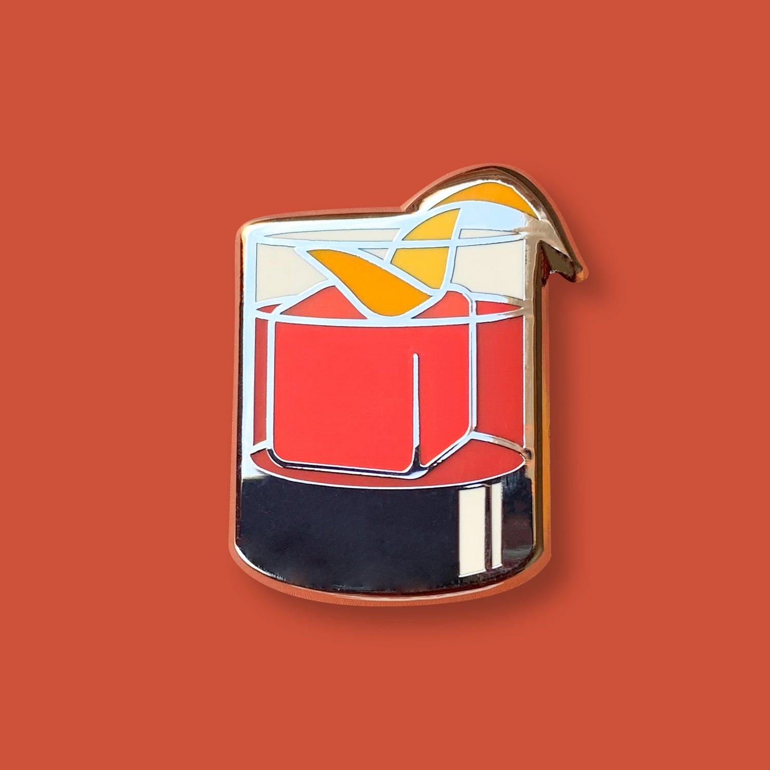 Negroni Cocktail Pin by Cocktail Critters