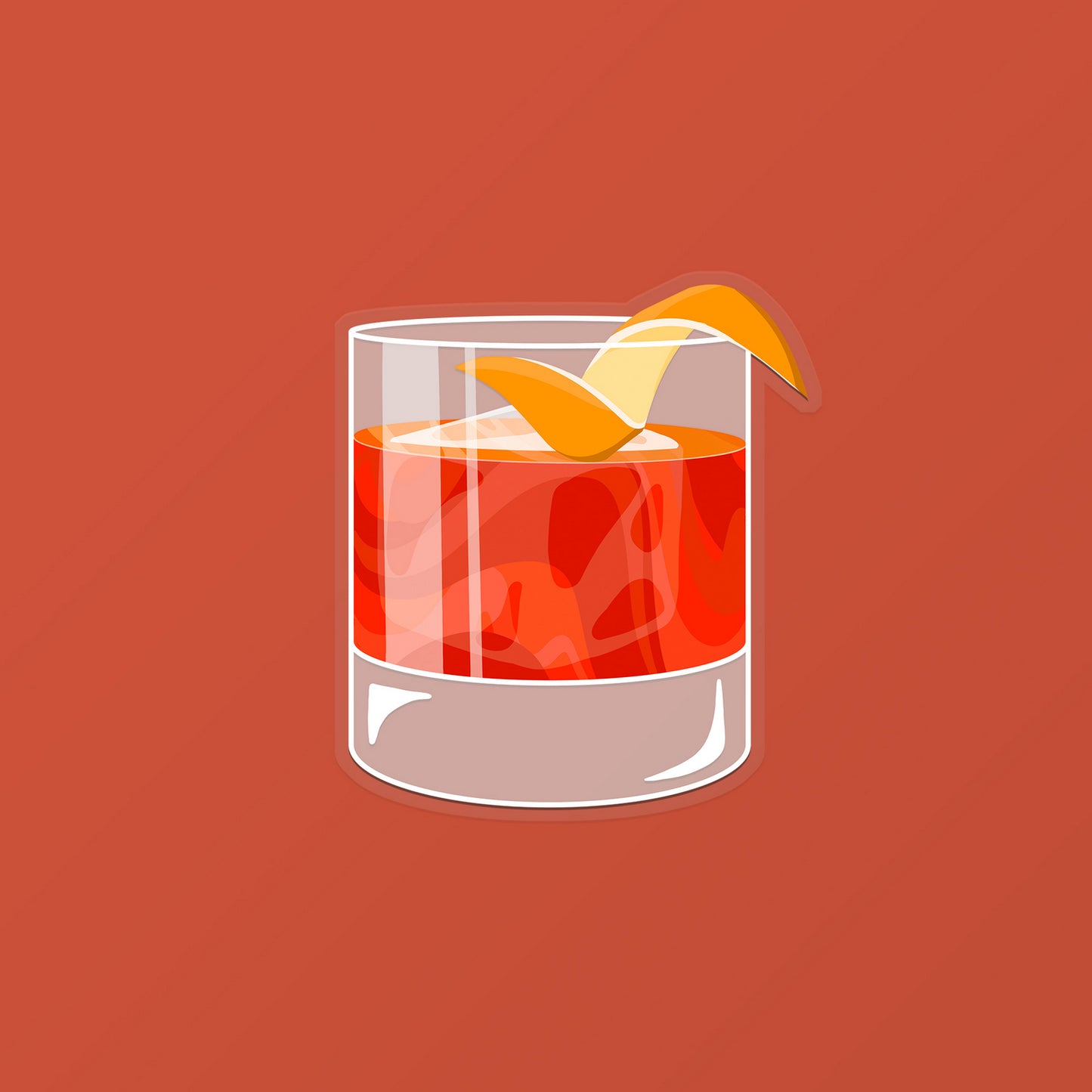 Negroni Cocktail Sticker by Cocktail Critters