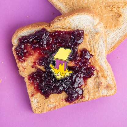 Peanut Butter & Jelly Food Frenzy Enamel Pin by Really Good Pins