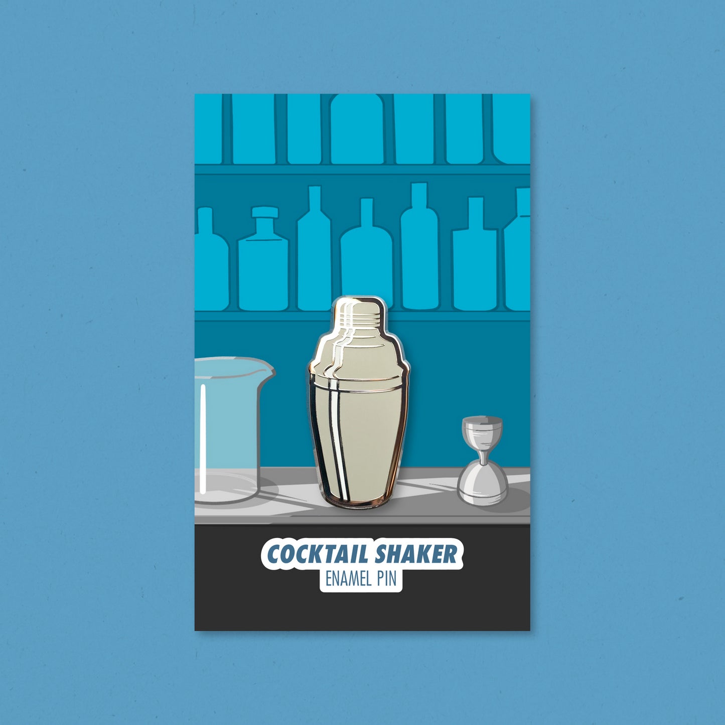Vintage Cocktail Shaker Enamel Pin by Cocktail Critters
