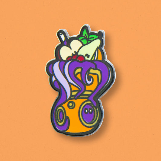Quirky Tiki Octopus Mug Enamel Pin by Cocktail Critters