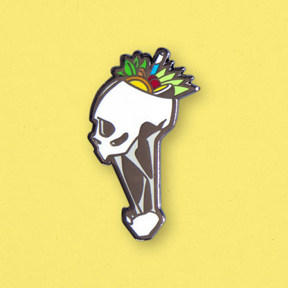 Quirky Tiki Skull Mug Enamel Pin by Cocktail Critters