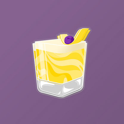 Whisky Sour Cocktail Sticker by Cocktail Critters
